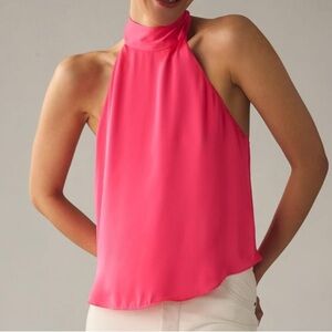 NWOT Lost + Wander Neon Pink Back Bow Tie Top Size S/M
